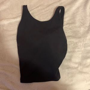 black lululemon align tank